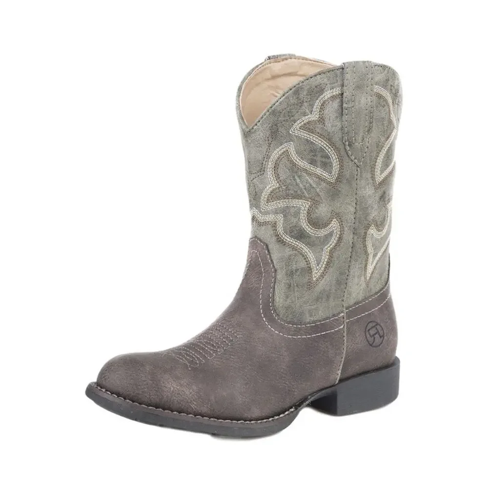 Roper Western Boots Girls Stitching 6” Shaft Brown